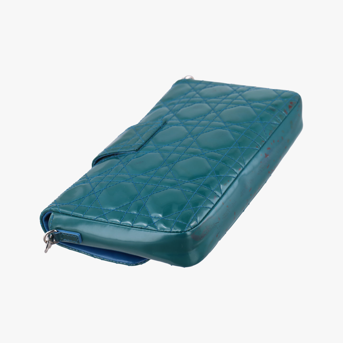 Pre-owned Christian Dior Miss Dior Green Patent  shoulderbag | stylenewstar