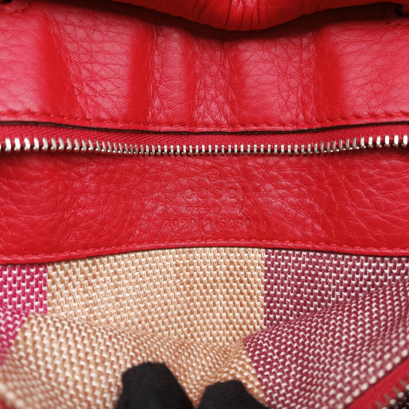 Vintage Gucci Bamboo Daily Red Leather 392013 shoulderbag | stylenewstar