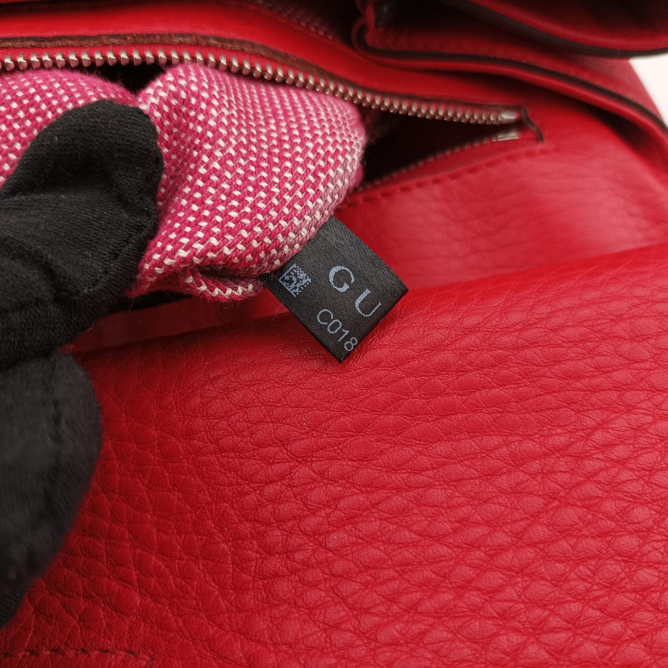 Vintage Gucci Bamboo Daily Red Leather 392013 shoulderbag | stylenewstar