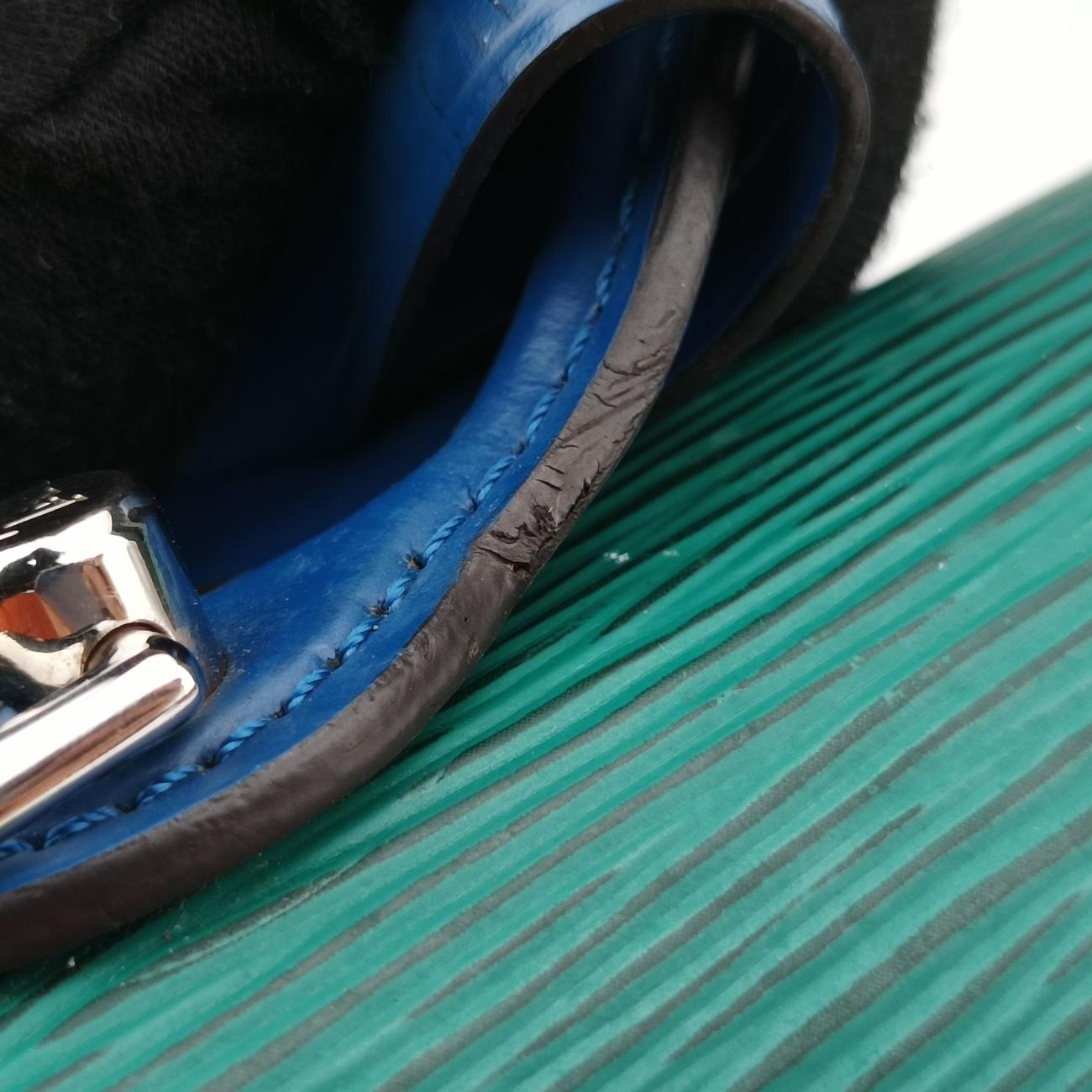 Pre-owned Louis Vuitton Néo Monceau Emeraude Green×Indigo Blue×Coquelicot Red Epi M55405 shoulderbag | stylenewstar