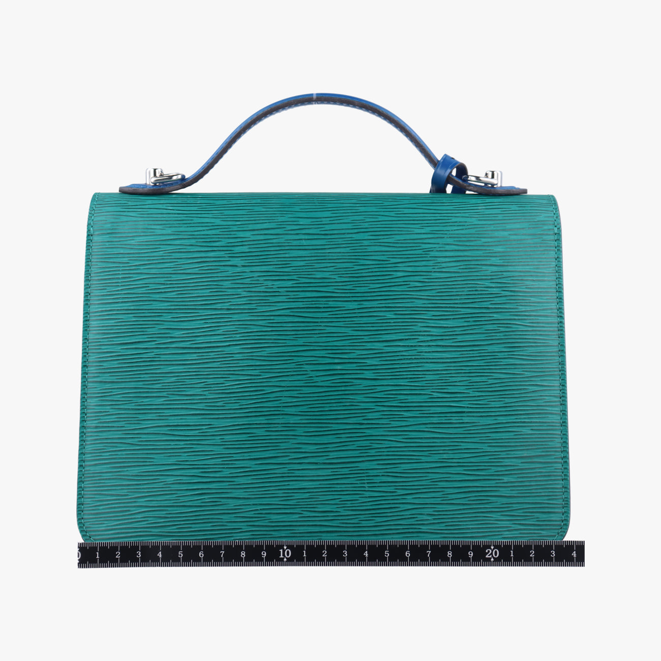 Pre-owned Louis Vuitton Néo Monceau Emeraude Green×Indigo Blue×Coquelicot Red Epi M55405 shoulderbag | stylenewstar