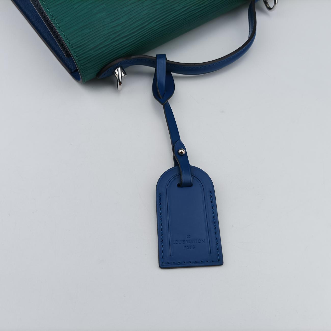 Pre-owned Louis Vuitton Néo Monceau Emeraude Green×Indigo Blue×Coquelicot Red Epi M55405 shoulderbag | stylenewstar