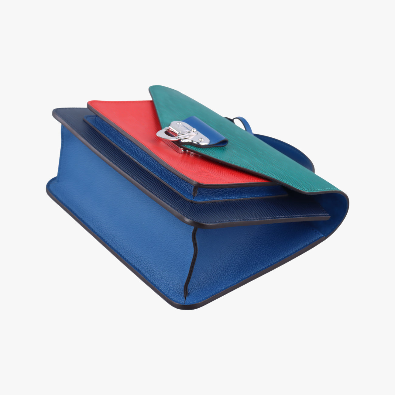 Pre-owned Louis Vuitton Néo Monceau Emeraude Green×Indigo Blue×Coquelicot Red Epi M55405 shoulderbag | stylenewstar