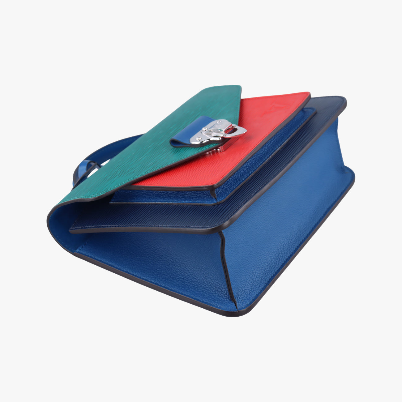 Pre-owned Louis Vuitton Néo Monceau Emeraude Green×Indigo Blue×Coquelicot Red Epi M55405 shoulderbag | stylenewstar