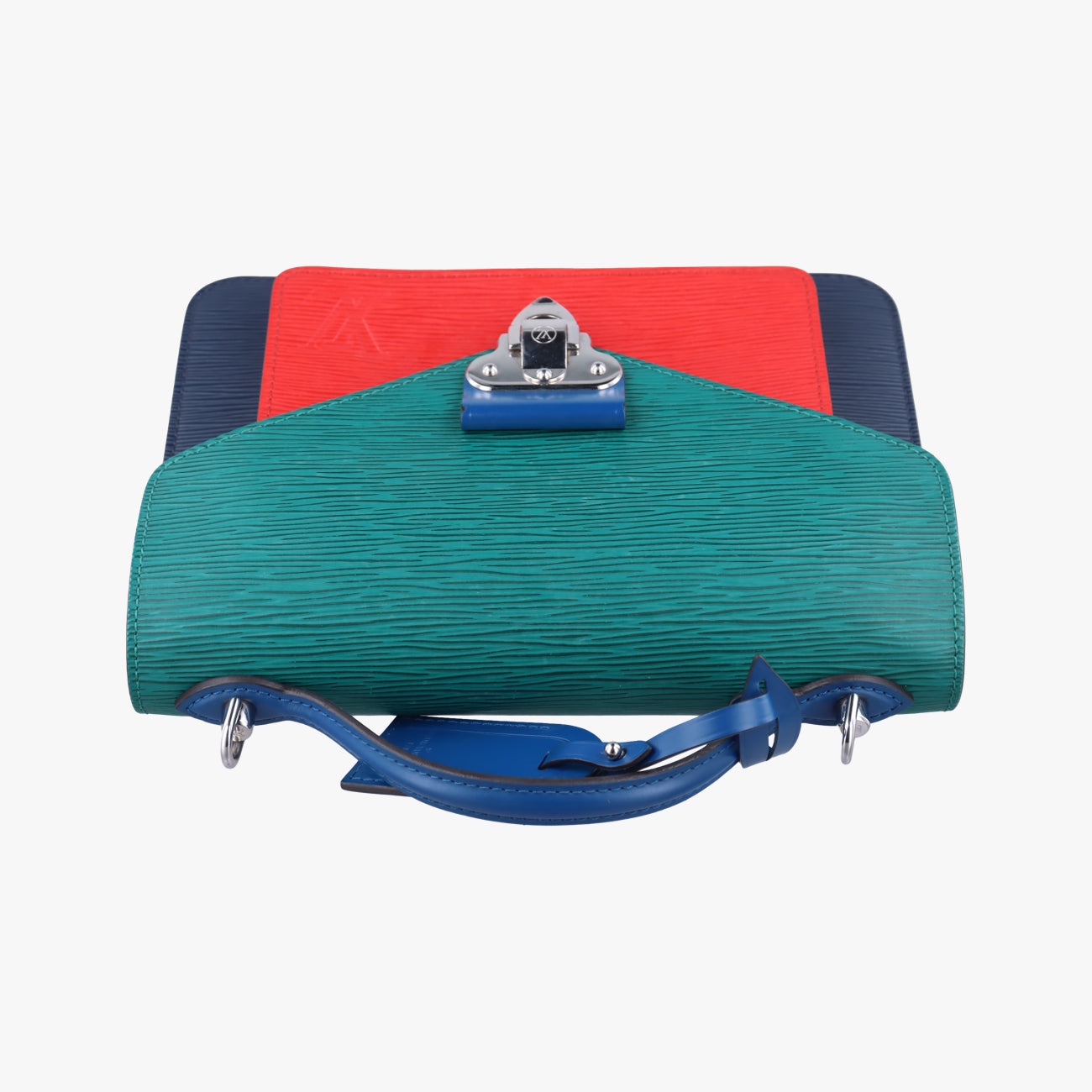 Pre-owned Louis Vuitton Néo Monceau Emeraude Green×Indigo Blue×Coquelicot Red Epi M55405 shoulderbag | stylenewstar