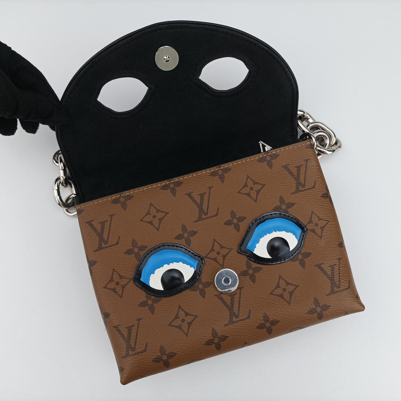 Vintage Louis Vuitton Pochette Kabuki Mask Brown×MARRON×FUCHSIA Monogram Reverse×Epi M43495 shoulderbag | stylenewstar