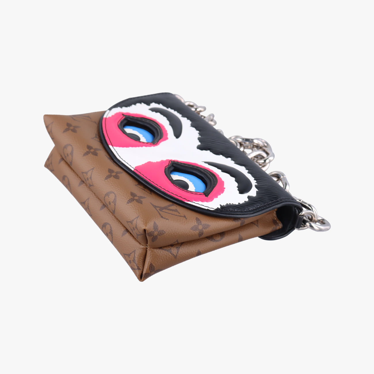 Vintage Louis Vuitton Pochette Kabuki Mask Brown×MARRON×FUCHSIA Monogram Reverse×Epi M43495 shoulderbag | stylenewstar