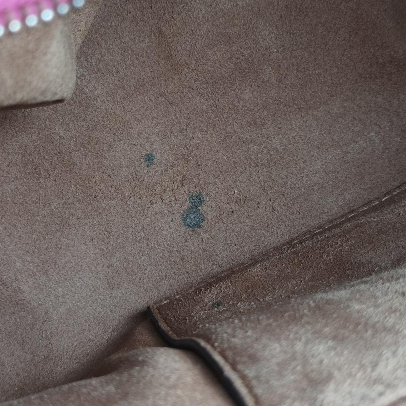 Pre-owned Gucci GG SUPREME beige×red×pink PVC coated canvas×Leather 409529 shoulderbag | stylenewstar