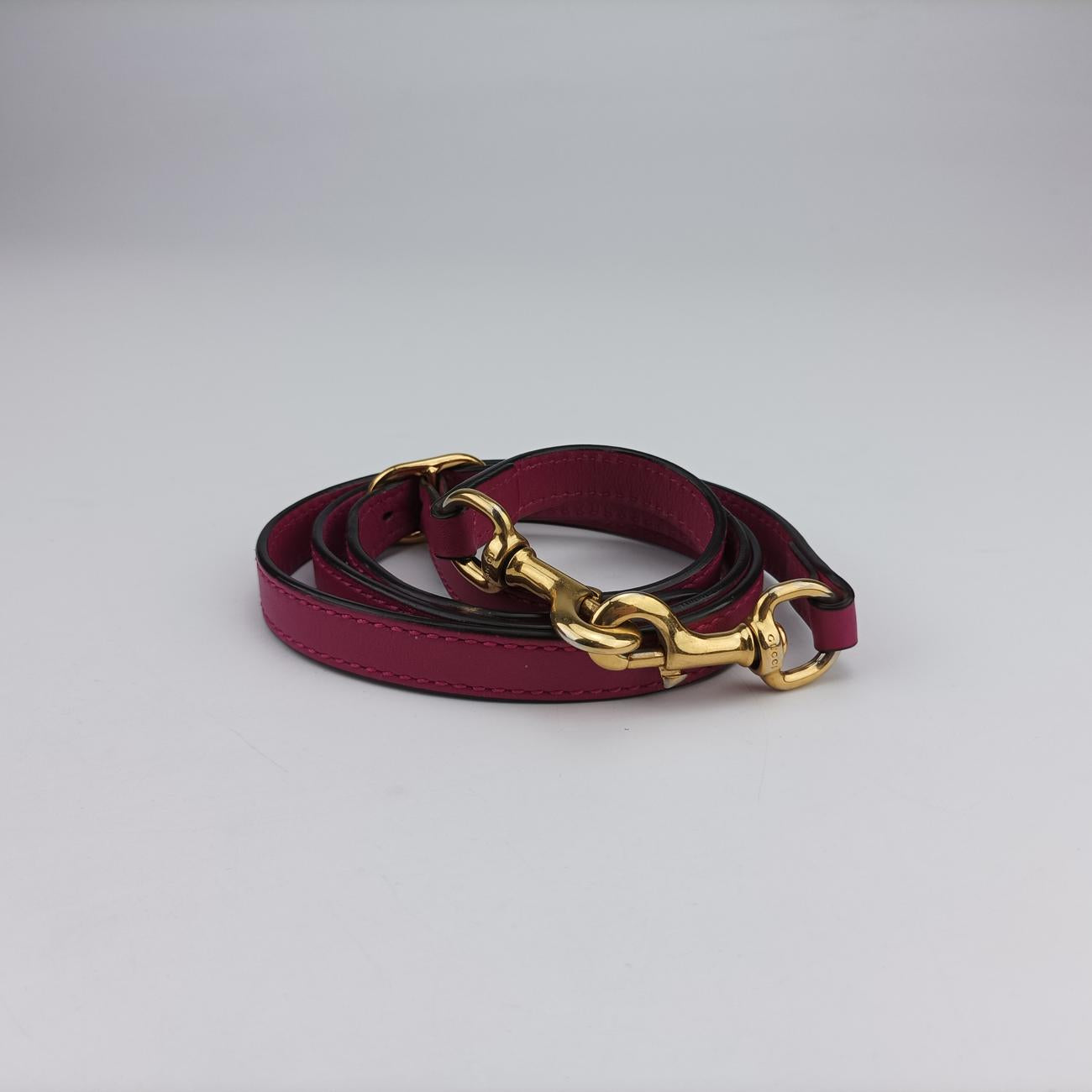 Pre-owned Gucci GG SUPREME beige×red×pink PVC coated canvas×Leather 409529 shoulderbag | stylenewstar