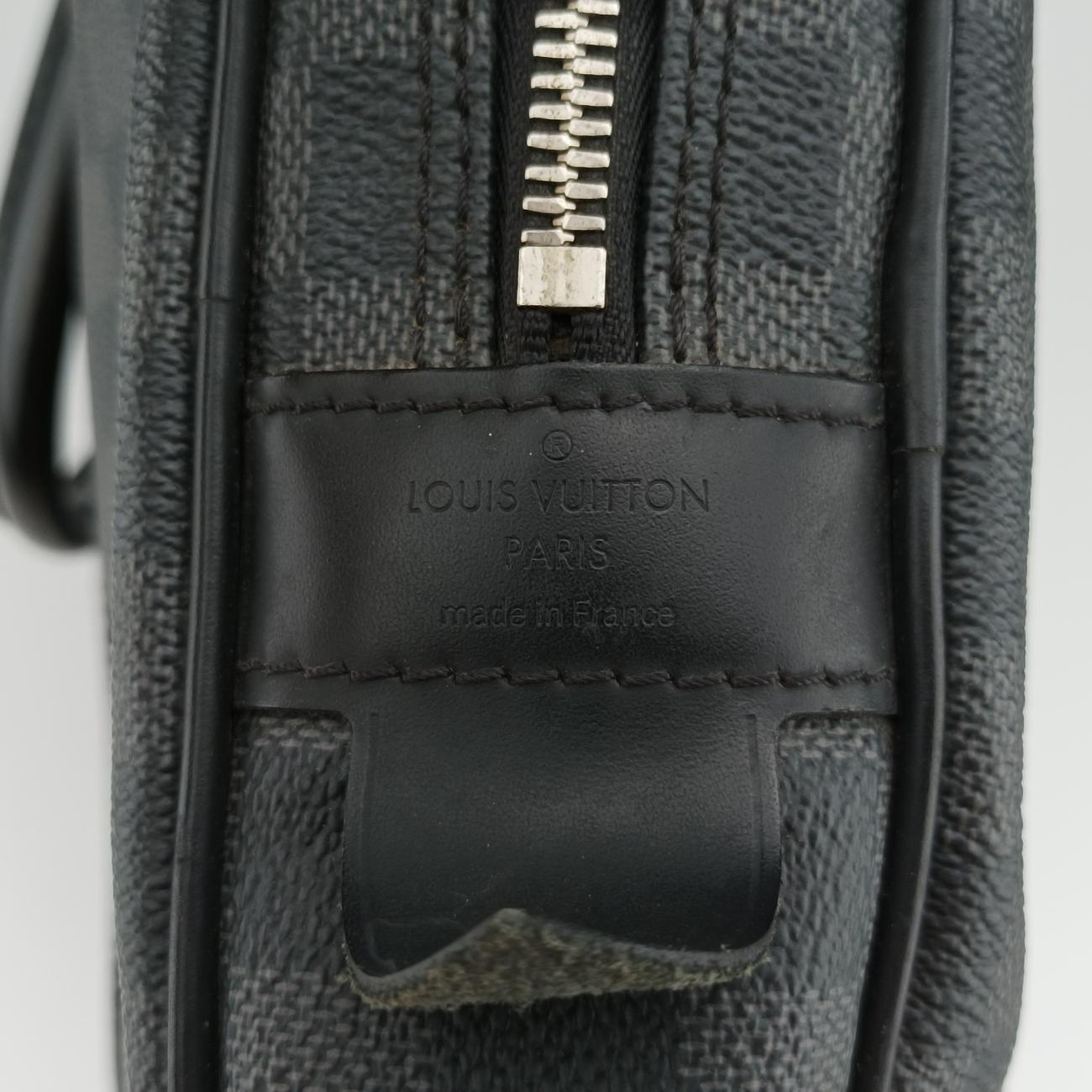 Vintage Louis Vuitton Porte Documents Voyage Noir Damier Graphite N41125 handbag | stylenewstar