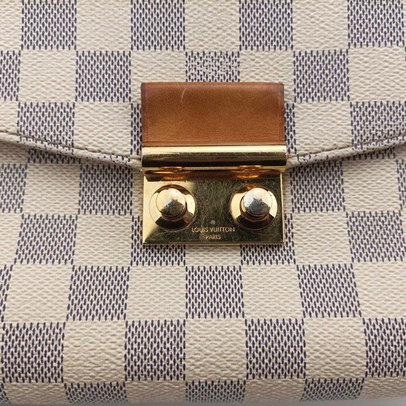 Pre-owned Louis Vuitton CROISETTE Azur Damier Canvas N41581 shoulderbag | stylenewstar