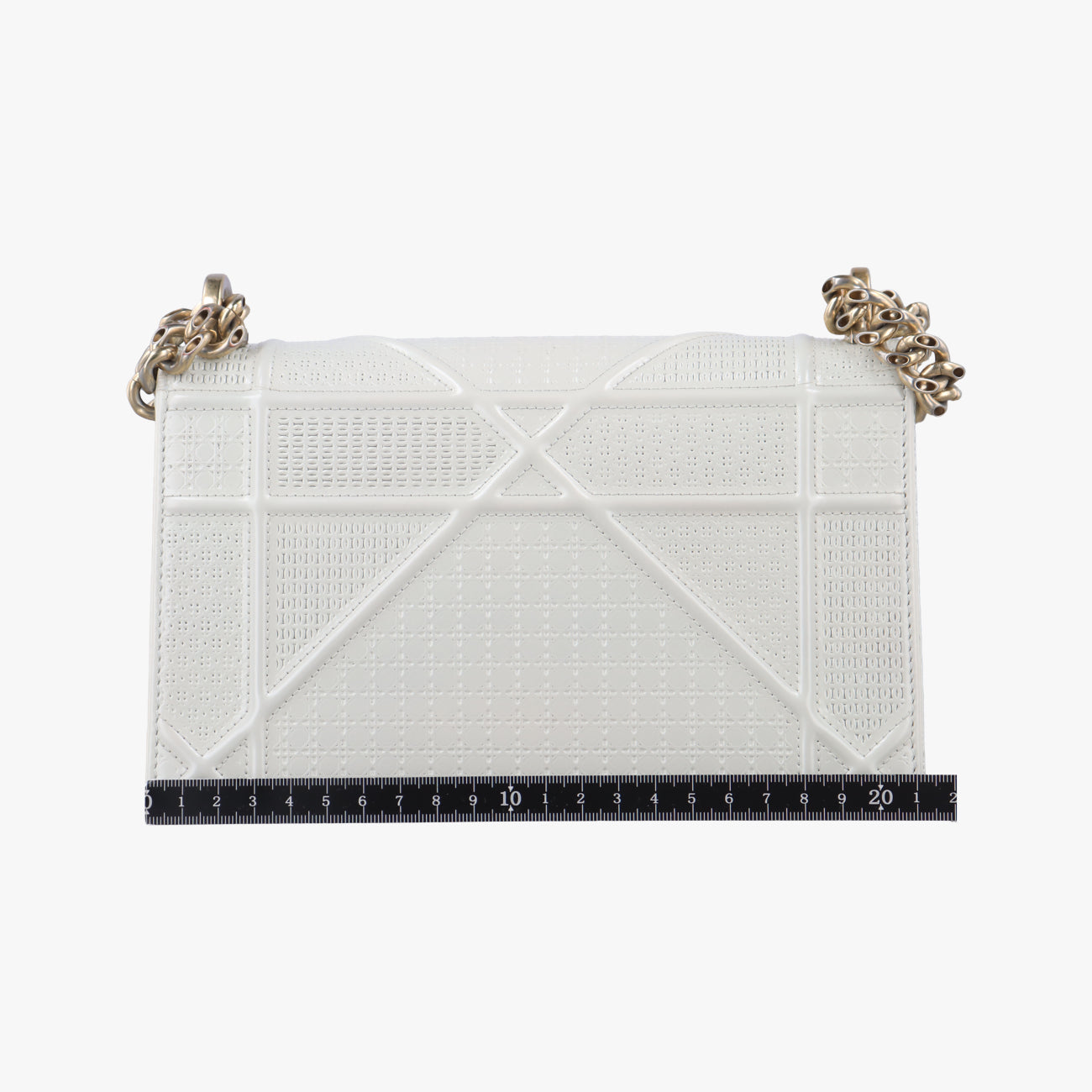 Pre-owned Christian Dior Diorama White Leather  shoulderbag | stylenewstar