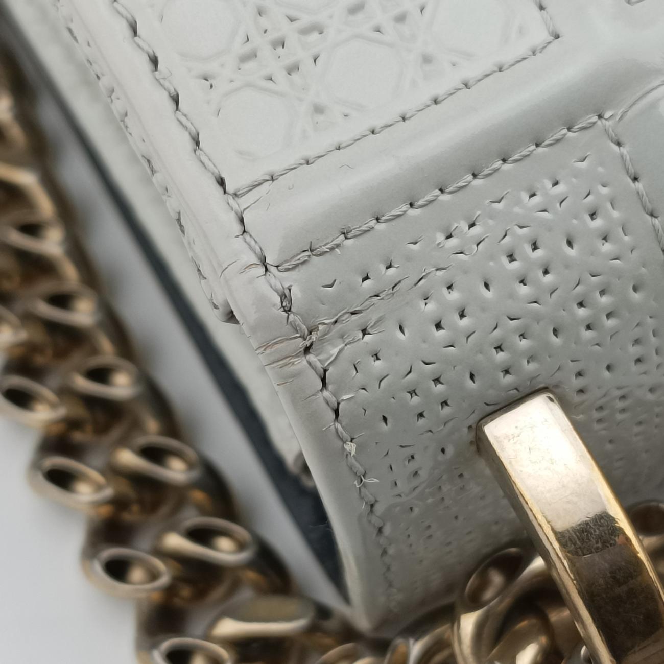 Pre-owned Christian Dior Diorama White Leather  shoulderbag | stylenewstar