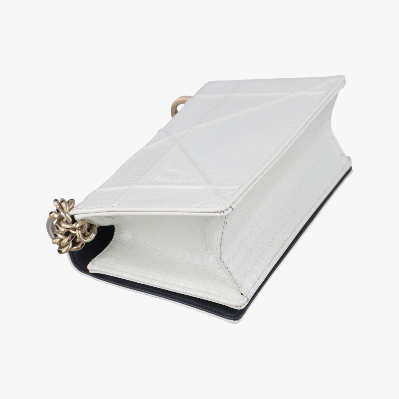 Pre-owned Christian Dior Diorama White Leather  shoulderbag | stylenewstar