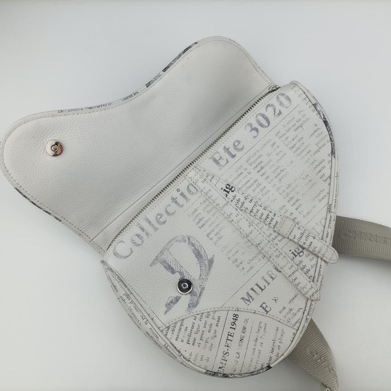 Vintage Christian Dior Saddle White Leather  bum bag/waist bag | stylenewstar