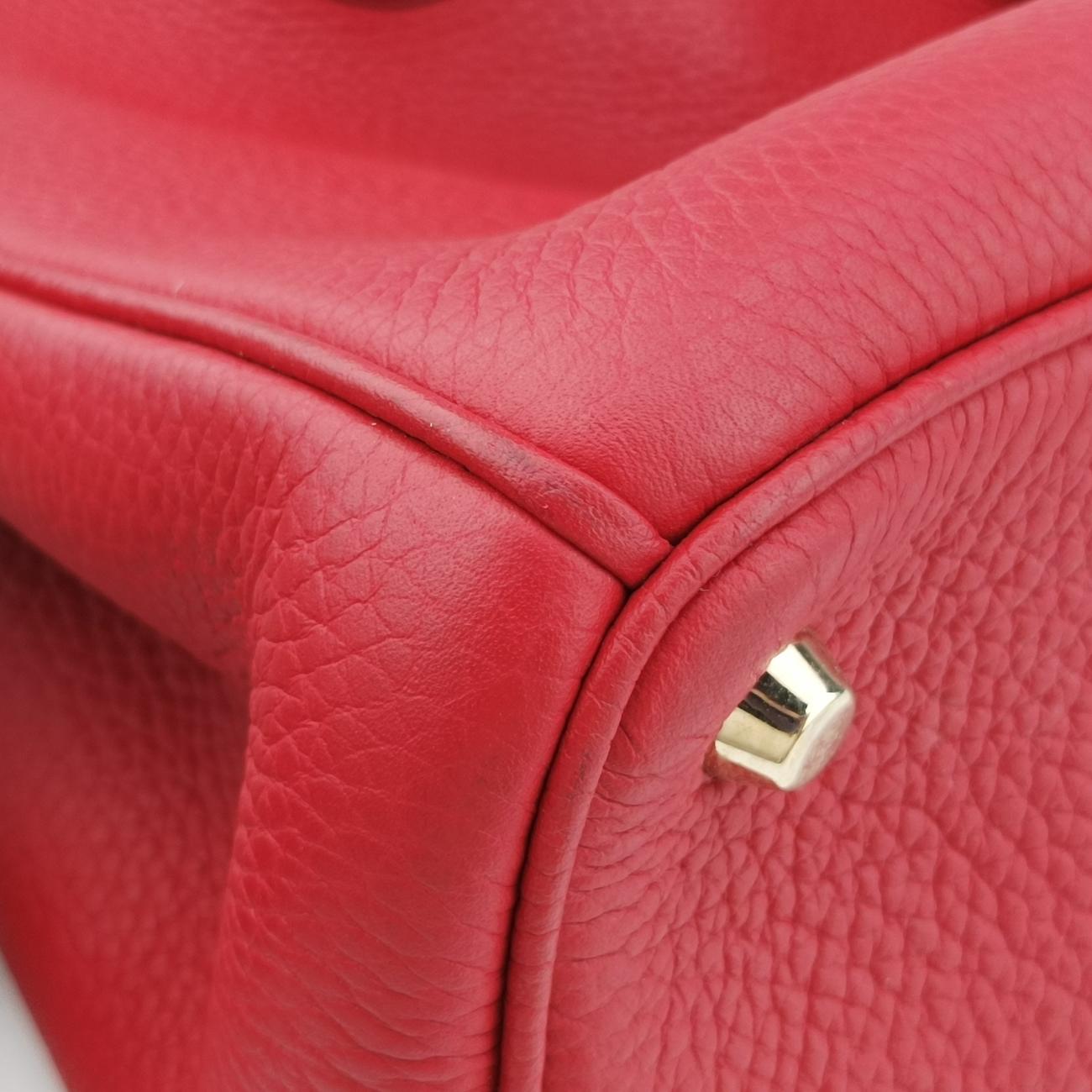 Pre-owned Christian Dior Diorissimo Red Leather  shoulderbag | stylenewstar