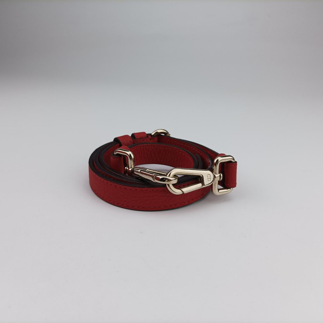 Pre-owned Christian Dior Diorissimo Red Leather  shoulderbag | stylenewstar