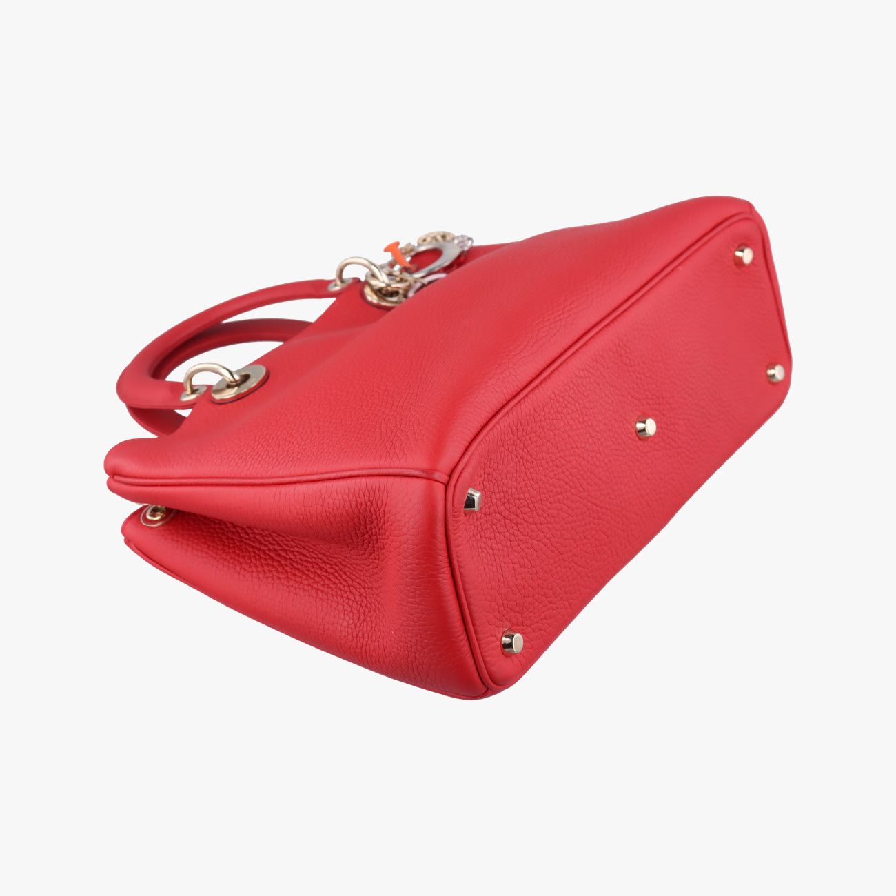 Pre-owned Christian Dior Diorissimo Red Leather  shoulderbag | stylenewstar