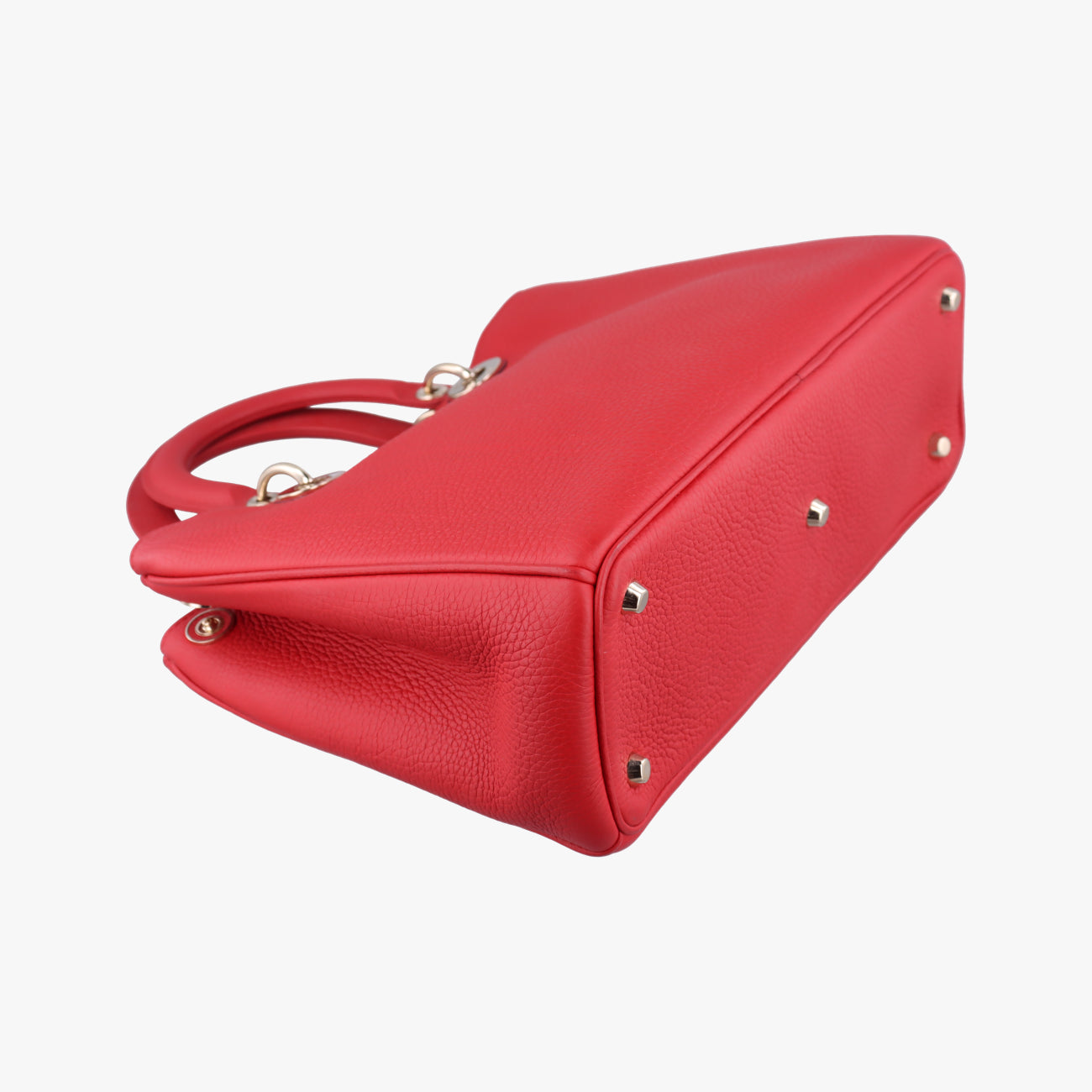 Pre-owned Christian Dior Diorissimo Red Leather  shoulderbag | stylenewstar