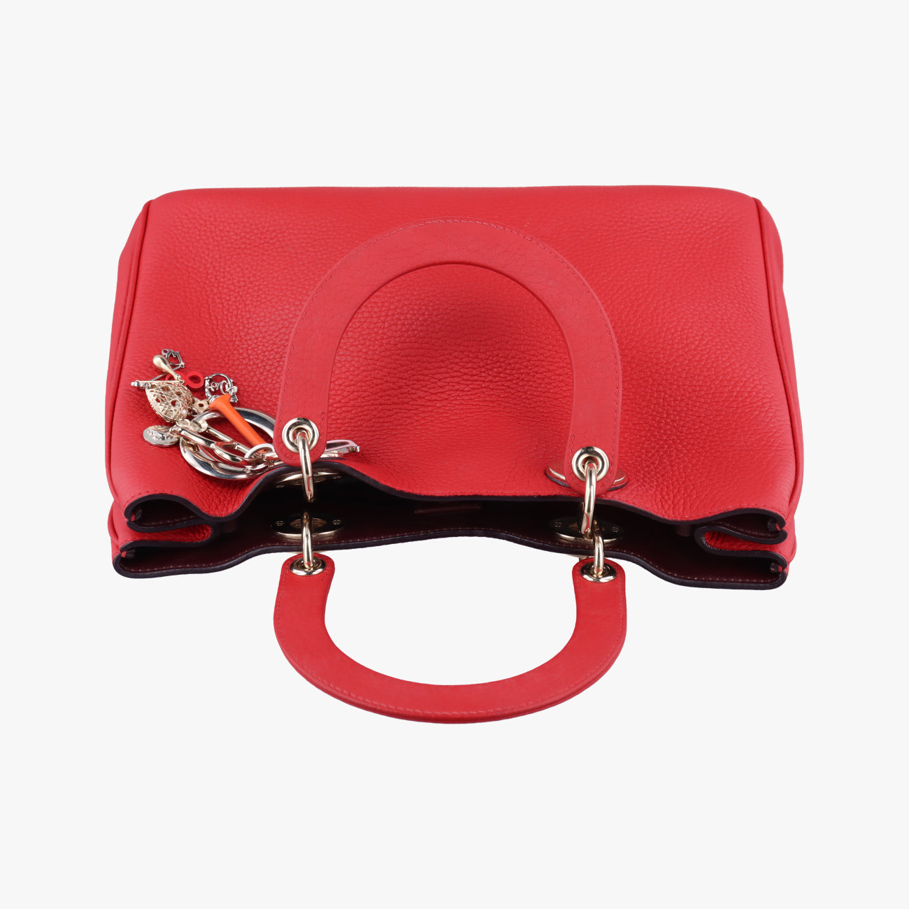 Pre-owned Christian Dior Diorissimo Red Leather  shoulderbag | stylenewstar