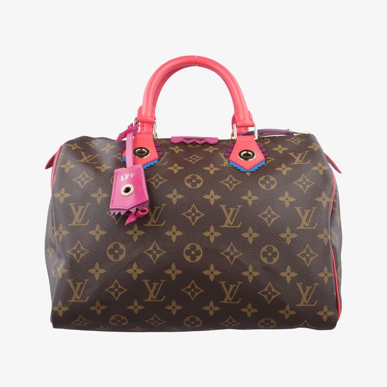 Vintage Louis Vuitton SPEEDY30 brown×Flamingo Monogram Totem M41665 handbag | stylenewstar