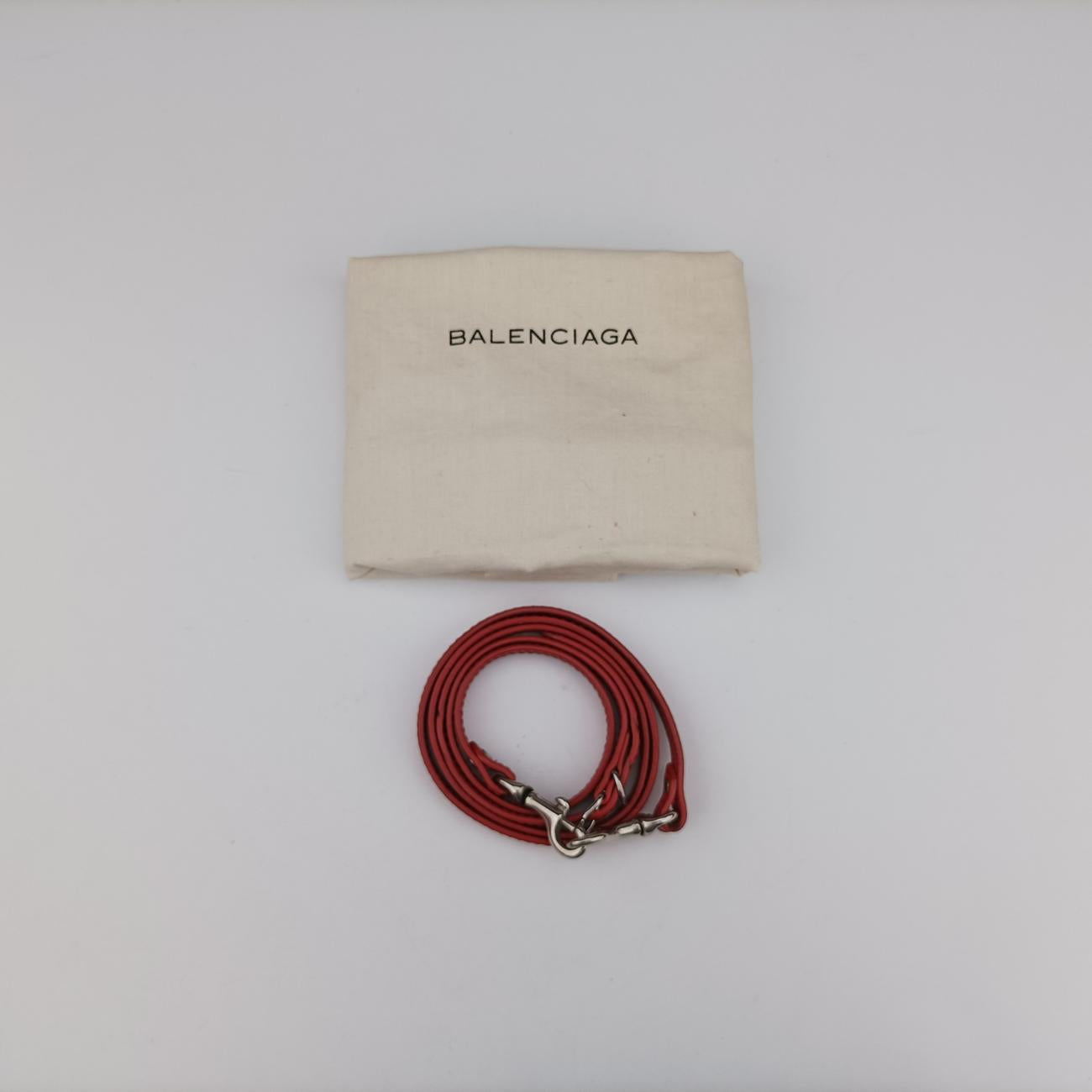 Pre-owned Balenciaga Paper A6 Zip Around Red Lambskin 370926 shoulderbag | stylenewstar