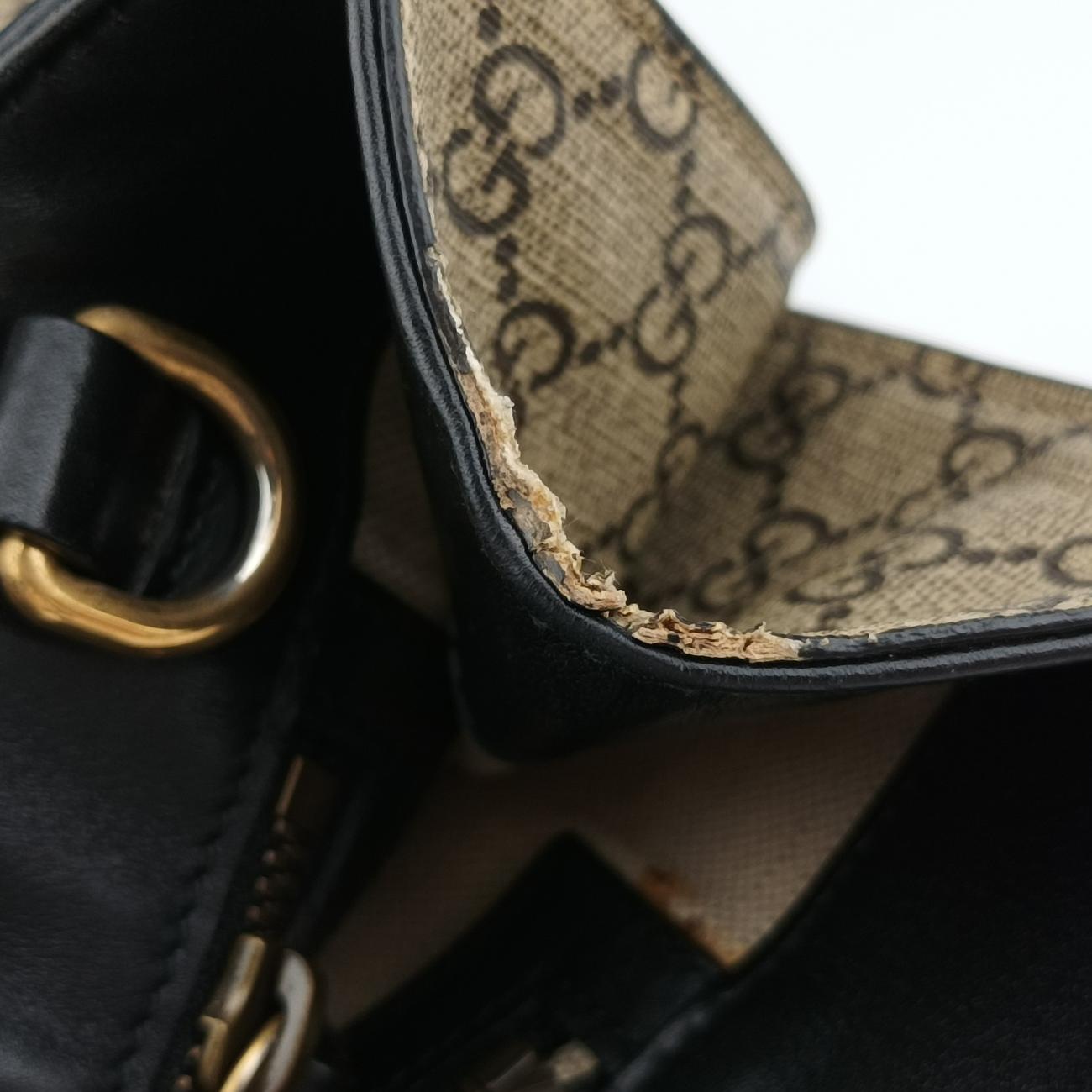 Pre-owned Gucci GG Supreme Bee Beige×Multicolour PVC coated canvas 450950 shoulderbag | stylenewstar