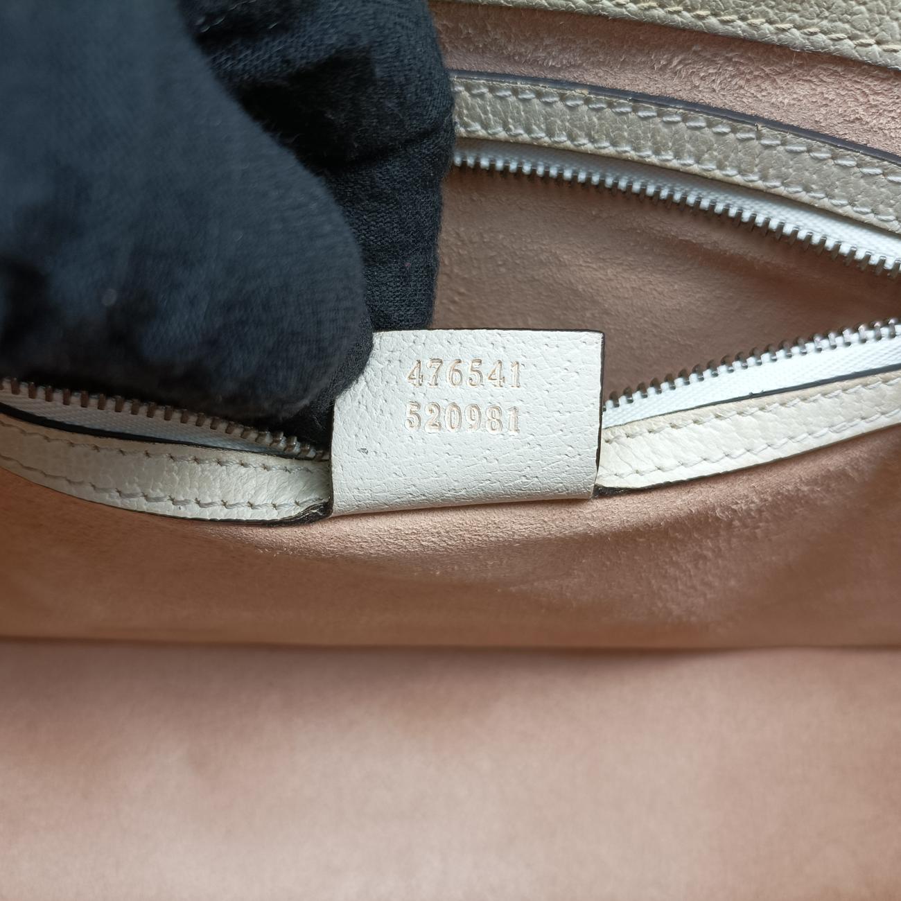 Vintage Gucci Queen Margaret White x Beige x Red x Green PVC coated canvas×Leather 476541 shoulderbag | stylenewstar