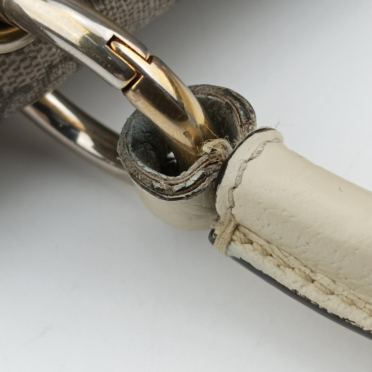 Vintage Gucci Queen Margaret White x Beige x Red x Green PVC coated canvas×Leather 476541 shoulderbag | stylenewstar