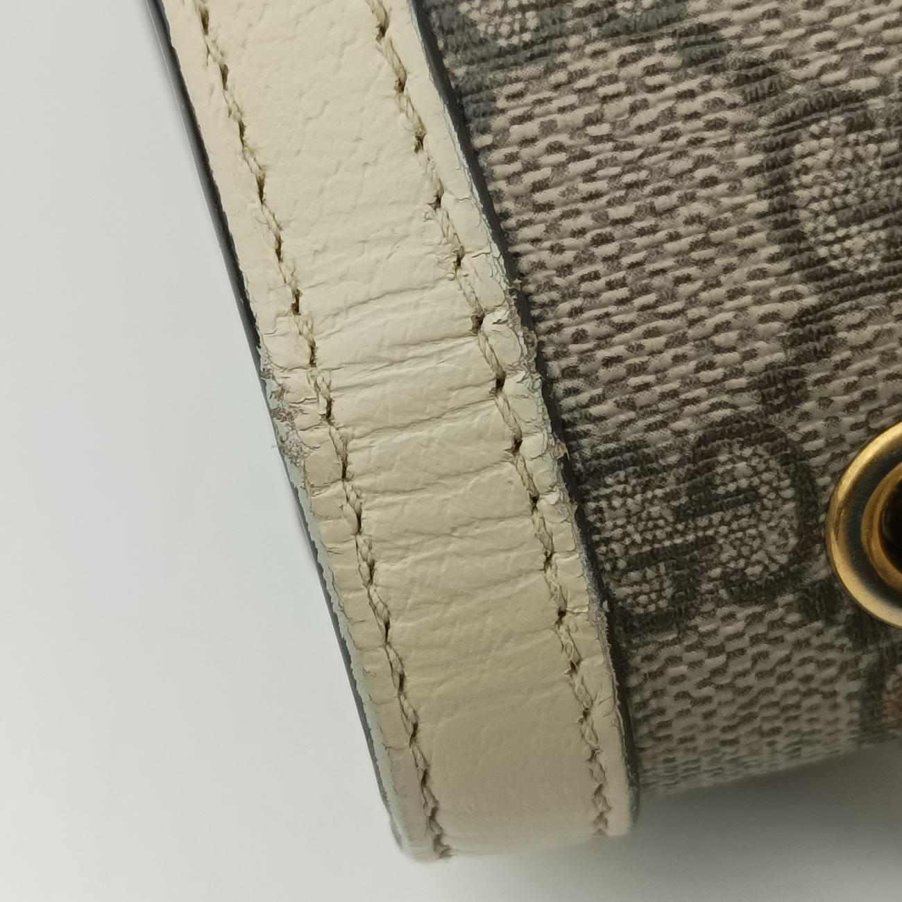 Vintage Gucci Queen Margaret White x Beige x Red x Green PVC coated canvas×Leather 476541 shoulderbag | stylenewstar