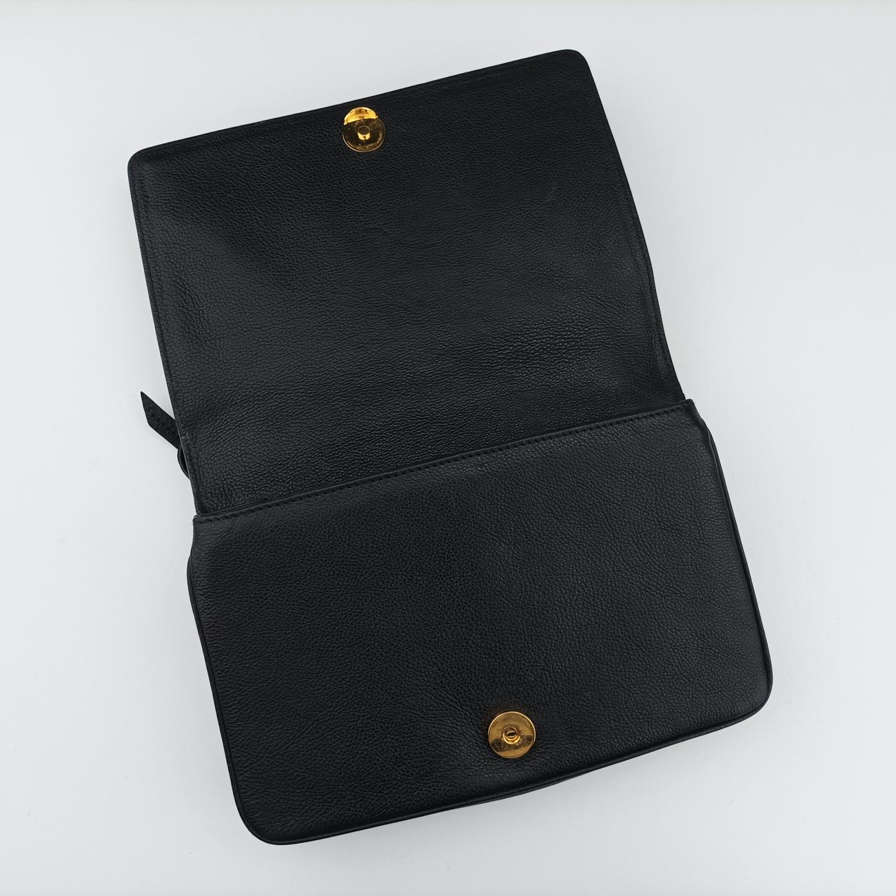 Pre-owned Prada Robot Flap Black×Multicolour Leather 1BD055 shoulderbag | stylenewstar