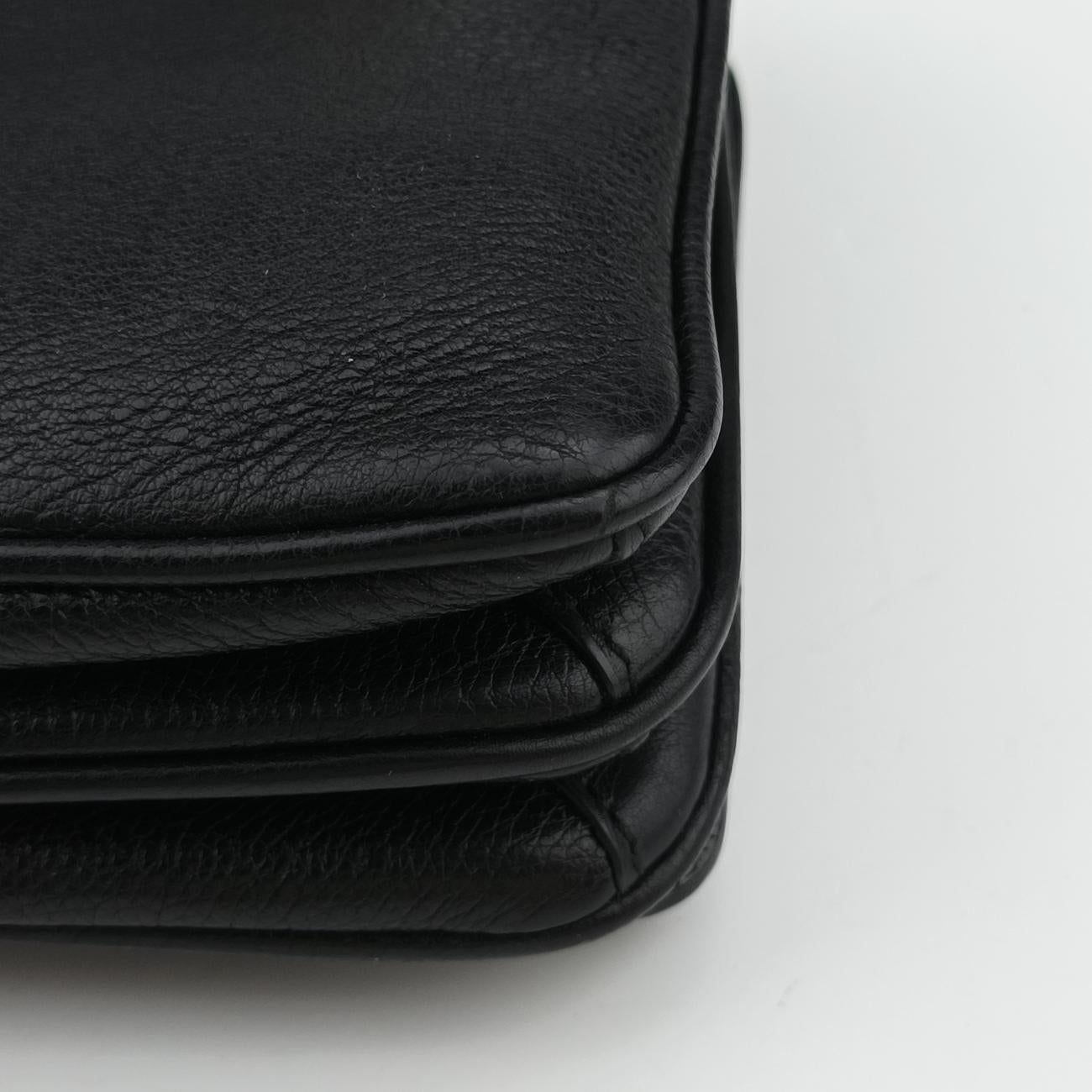 Pre-owned Prada Robot Flap Black×Multicolour Leather 1BD055 shoulderbag | stylenewstar