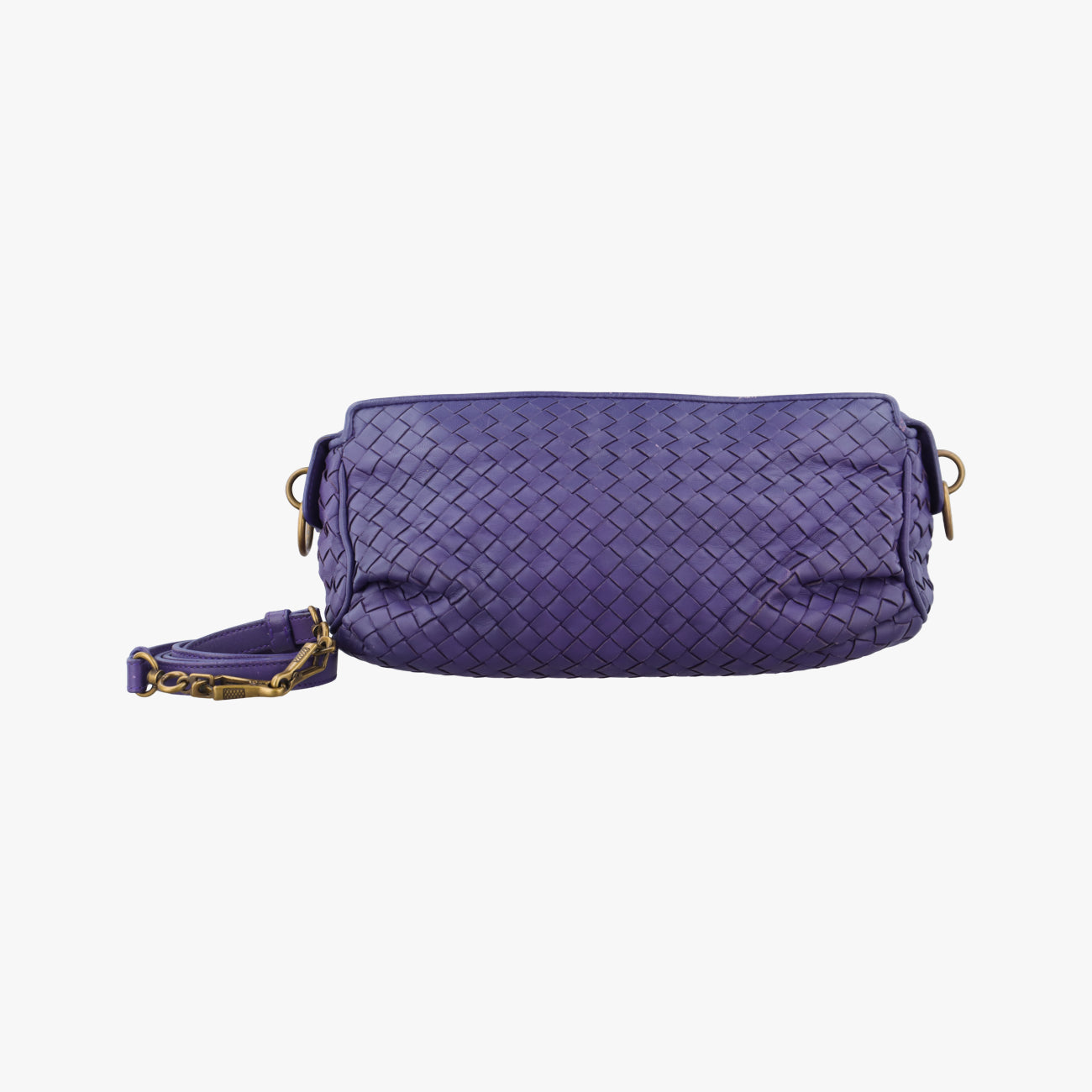 Pre-owned Bottega Veneta Intrecciato Purple lambskin  shoulderbag | stylenewstar