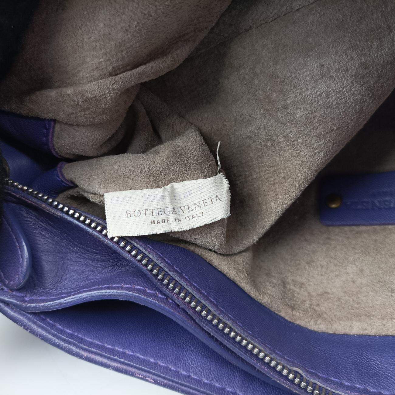 Pre-owned Bottega Veneta Intrecciato Purple lambskin  shoulderbag | stylenewstar