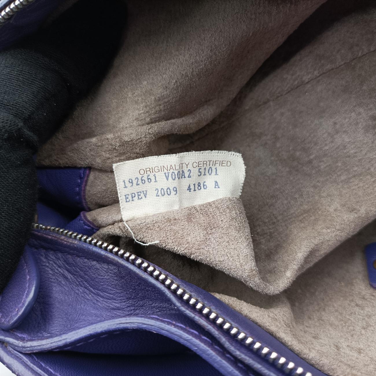 Pre-owned Bottega Veneta Intrecciato Purple lambskin  shoulderbag | stylenewstar