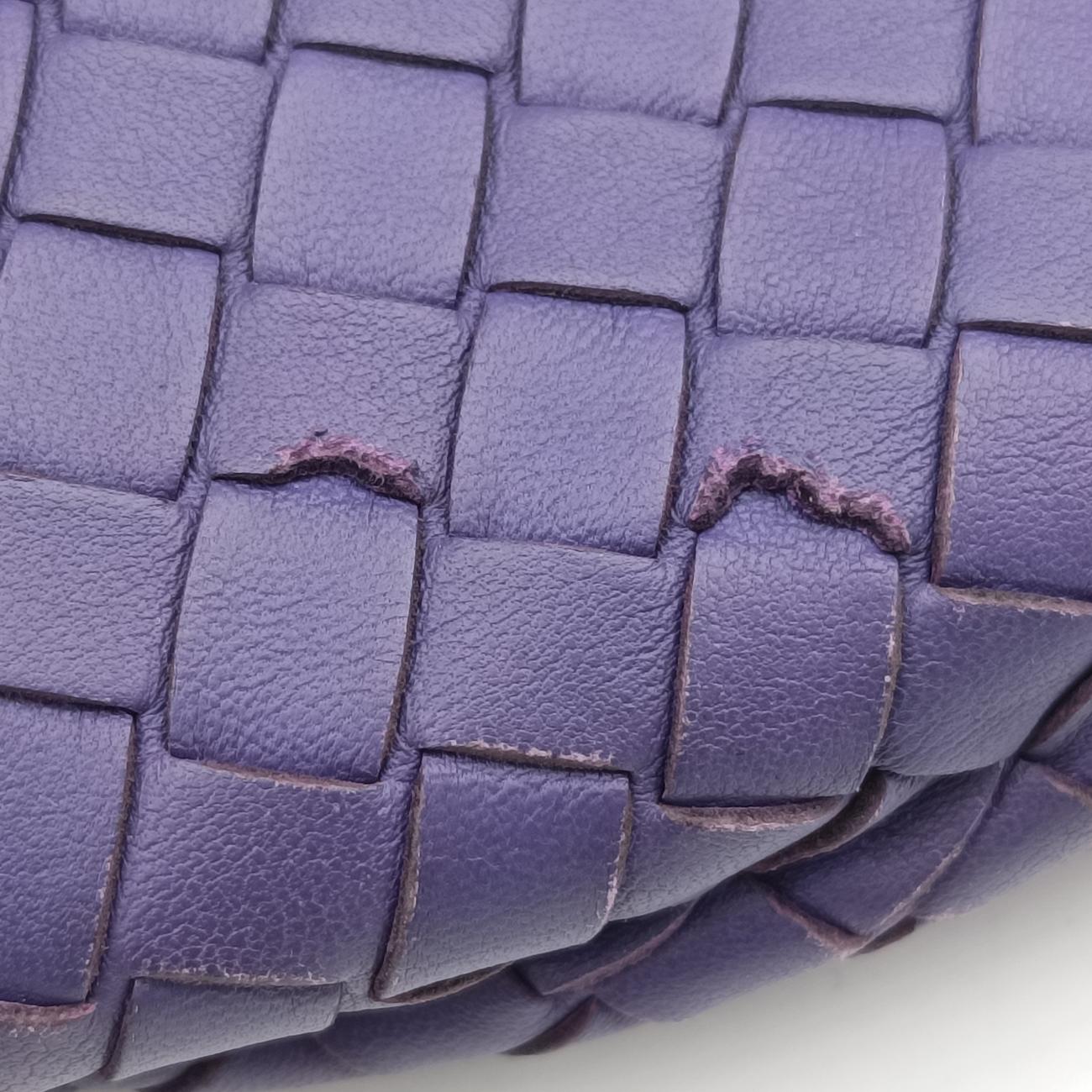Pre-owned Bottega Veneta Intrecciato Purple lambskin  shoulderbag | stylenewstar
