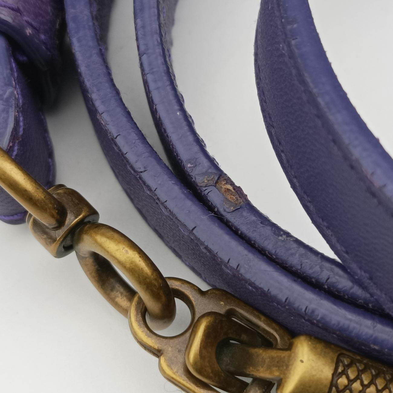 Pre-owned Bottega Veneta Intrecciato Purple lambskin  shoulderbag | stylenewstar