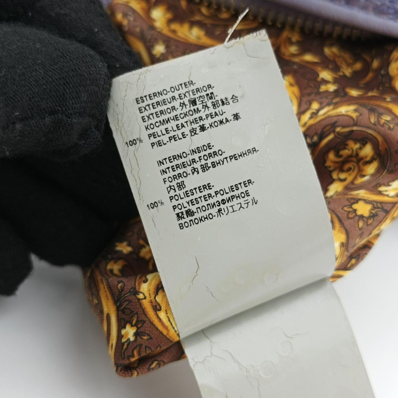 Pre-owned VERSACE Medusa Demetra Vanitas Satchel Purple Leather  shoulderbag | stylenewstar