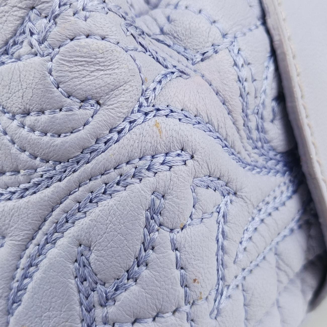 Pre-owned VERSACE Medusa Demetra Vanitas Satchel Purple Leather  shoulderbag | stylenewstar