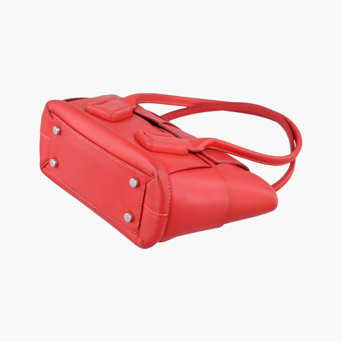 Secondhand Bottega Veneta The Arco Red Leather  shoulderbag | stylenewstar