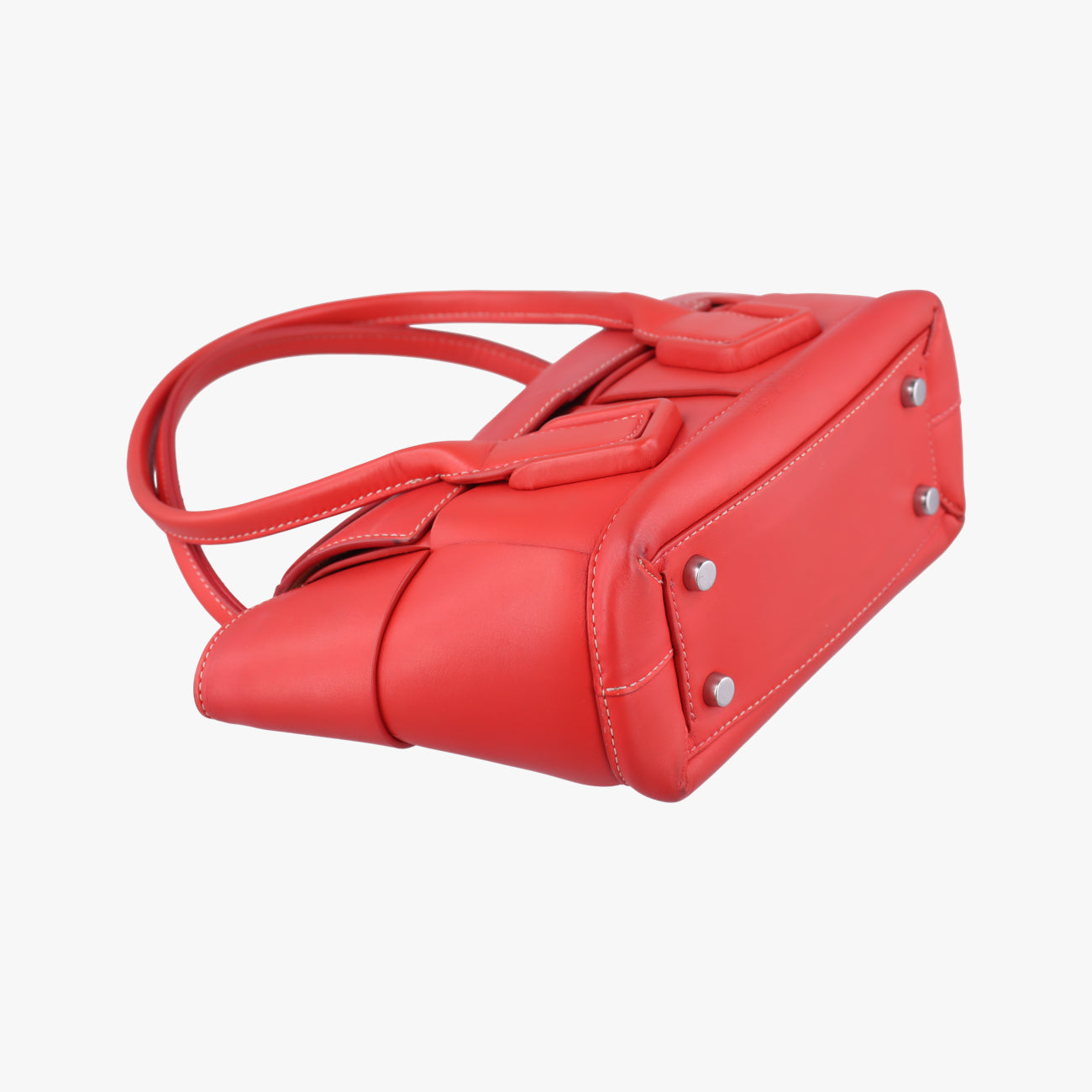 Secondhand Bottega Veneta The Arco Red Leather  shoulderbag | stylenewstar