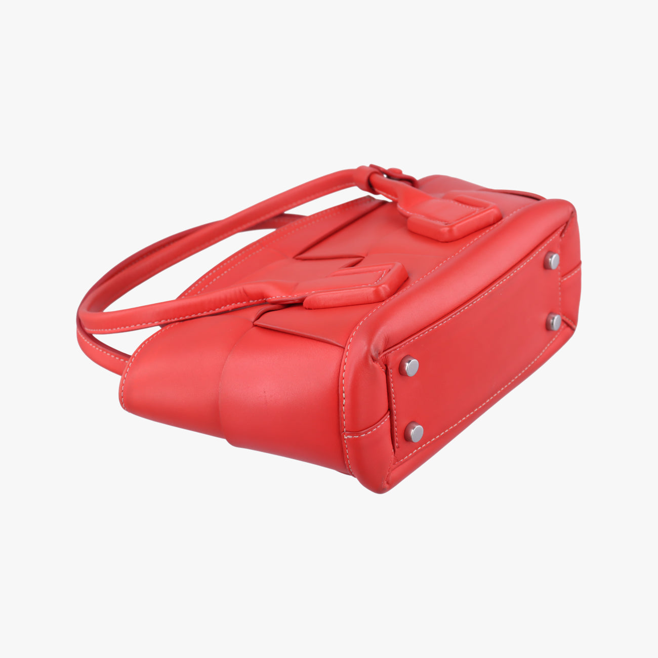 Secondhand Bottega Veneta The Arco Red Leather  shoulderbag | stylenewstar