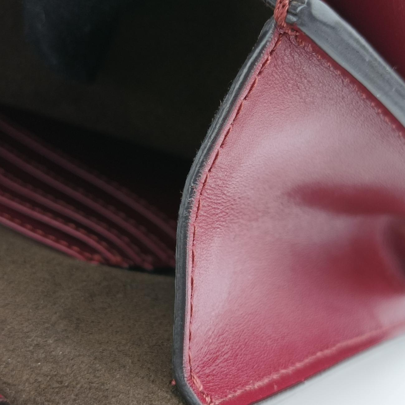 Pre-owned Fendi Fab Red Leather 8BT326 shoulderbag | stylenewstar