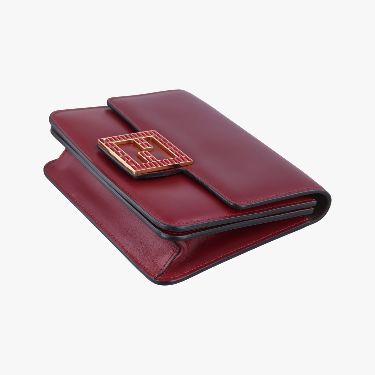 Pre-owned Fendi Fab Red Leather 8BT326 shoulderbag | stylenewstar