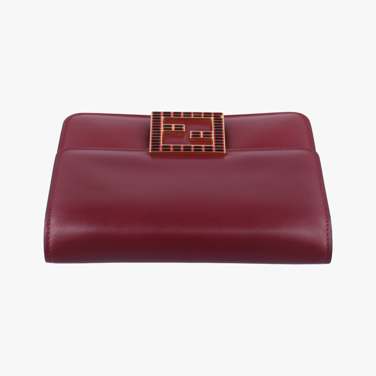 Pre-owned Fendi Fab Red Leather 8BT326 shoulderbag | stylenewstar