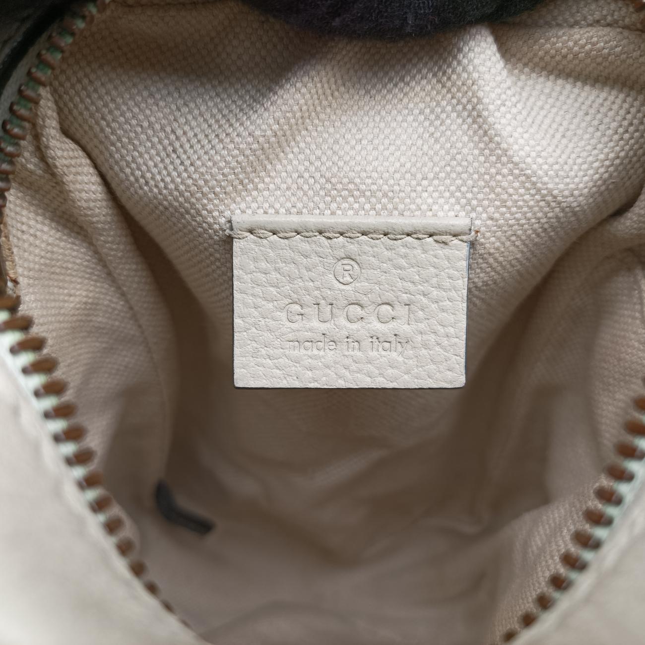 Pre-owned Gucci Print Messenger White Leather 574803 shoulderbag | stylenewstar