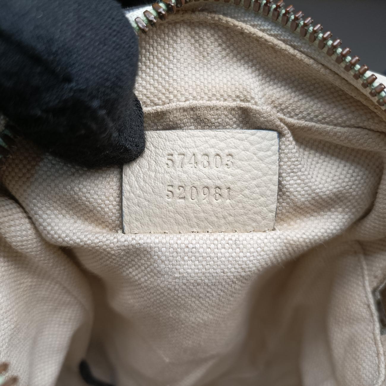 Pre-owned Gucci Print Messenger White Leather 574803 shoulderbag | stylenewstar