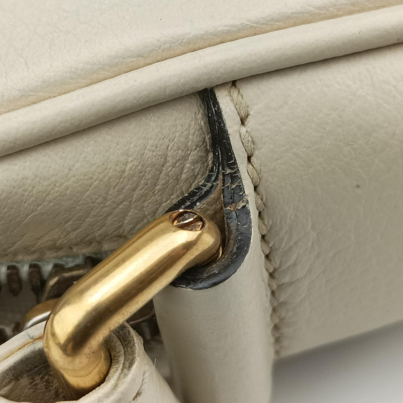 Pre-owned Gucci Print Messenger White Leather 574803 shoulderbag | stylenewstar