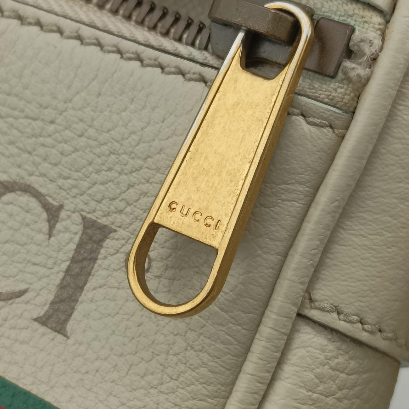 Pre-owned Gucci Print Messenger White Leather 574803 shoulderbag | stylenewstar