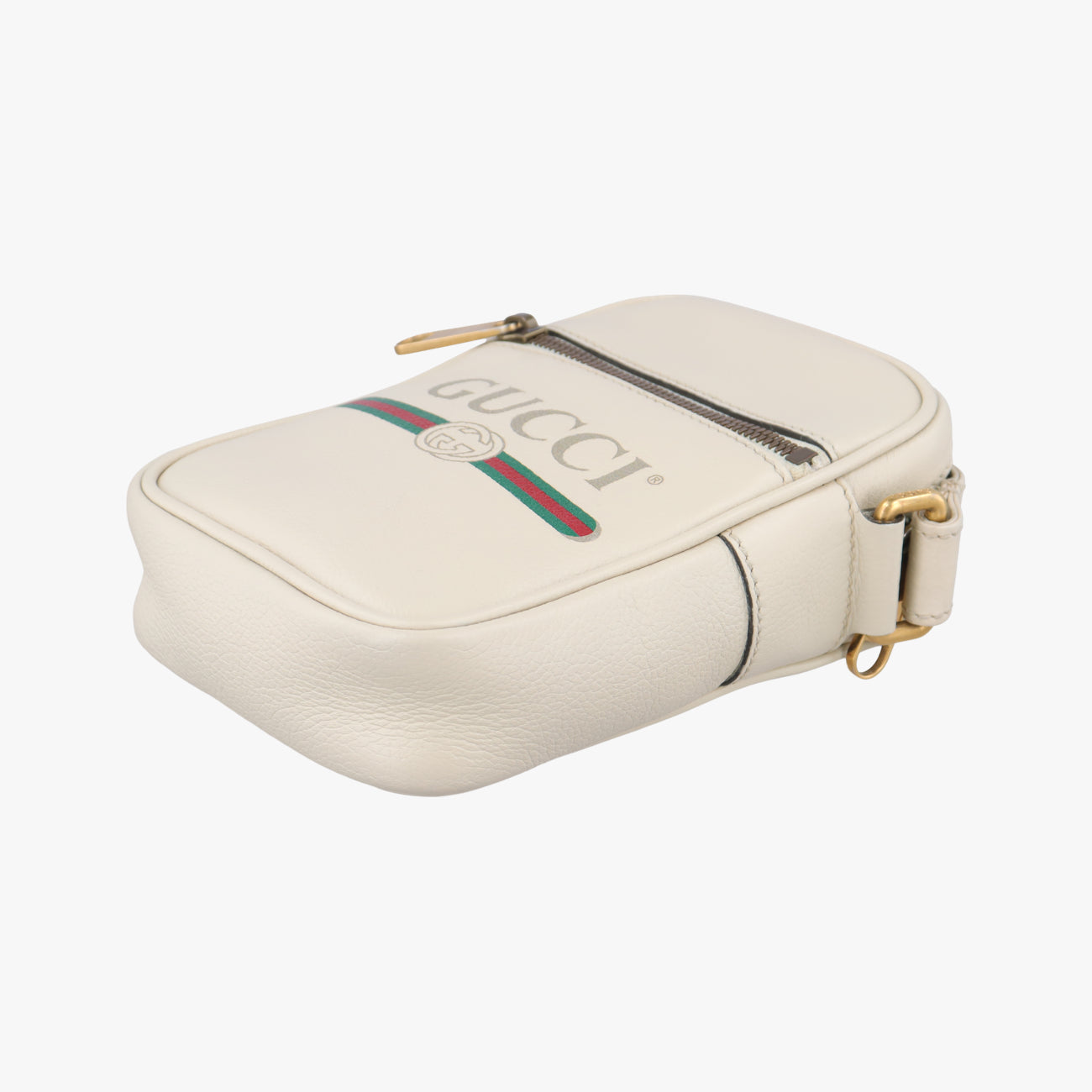 Pre-owned Gucci Print Messenger White Leather 574803 shoulderbag | stylenewstar